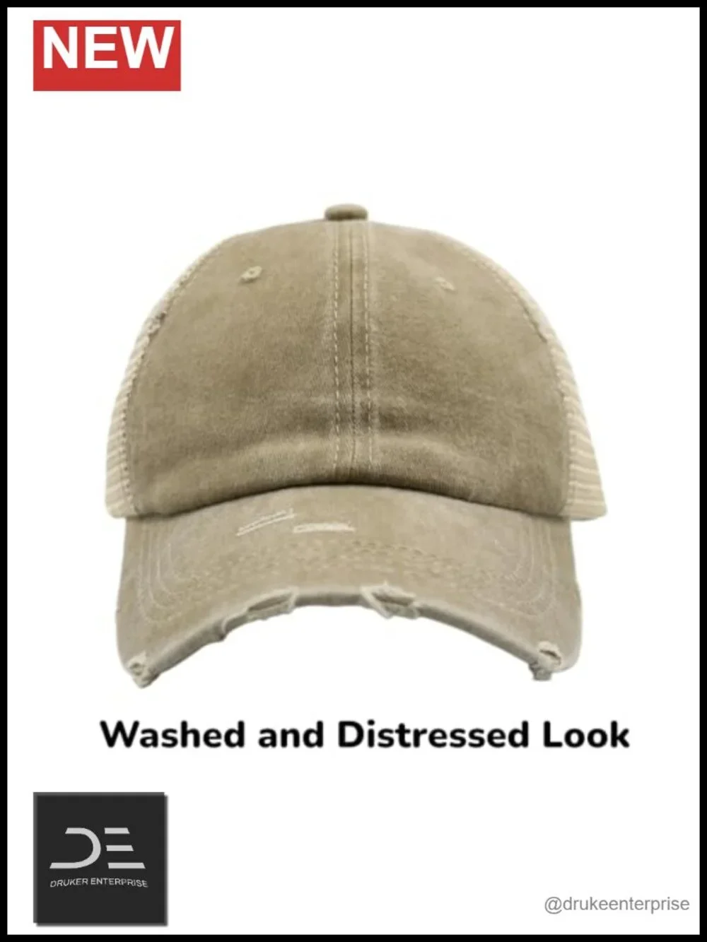 Distressed Baseball Cap with Ponytail Openings High Messy Bun Hats Washed